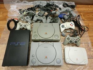 【YL-0332】SONY PSone SCPH-100 PS1 SCPH-9000 PS2 本体 コントローラー メモリーカード セット 東京引取可【千円市場】