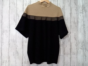 kolor カラー ビッグカノコ モックネックTシャツ 20SCM-T04202 ベージュ x ブラウン x ブラック 1 店舗受取可