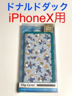 3843 iPhoneX用 手帳型ケース ドナルドダック