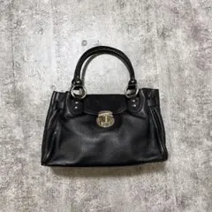 y2k   grunge  leather  hand bag black