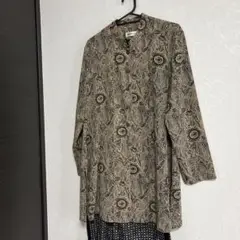 MARYLESTER 古着　長袖　総柄シャツ　透け感　レディース