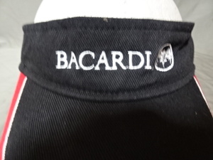 ★激レア USA購入 世界中で愛されるラム酒 バカルディ【Bacardi】 ロゴ刺繍入りサンバイザ 中古良品★