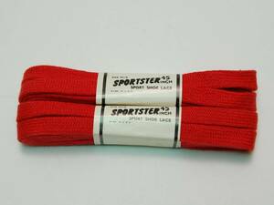 SHOE LACE RED 2SET★45inch★検索用,シューレース,靴紐,靴ひも,平紐,デッド,ビンテージ,ヴィンテージ,USA,アメリカ製,コットン,チャックテ