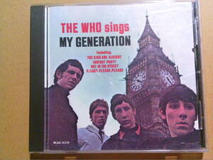 THE WHO[SINGS MY GENERATION]CD 