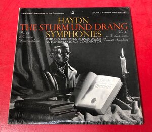 【レコードコレクター放出品】 LP　ヤニグロ　ハイドン　シュトゥルム・ウント・ドラング　THE STURM UND DRANG　交響曲　第44&45番　米盤