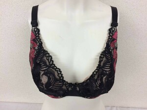 ★美品★マルコ 補正下着 カリーユ 3/4ショートブラジャー ブラック F80 大きいサイズ 矯正下着 着痩せすっきり MARUKO №21