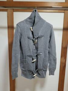 AKM 【K126】 pima cotton shawl toggle cardigan　グレー　サイズM