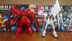 HGUC RX-93ニューガンダム&MSN-04サザビー 逆襲のシャア 中古 部品取りに