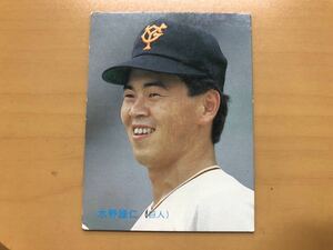カルビープロ野球カード 1987年 水野雄仁(巨人) No.165