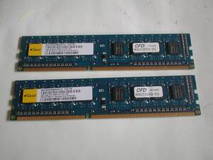 メモリー DDR3 10600U 2GB×2 Cellxir 片面実装 動作確認済 k545