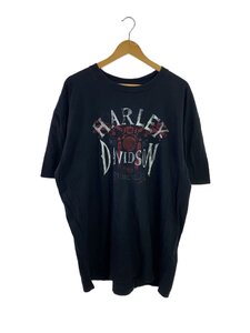 HARLEY DAVIDSON◆Tシャツ/-/コットン/BLK