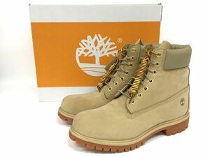 K11-496-0515-149▲【ほぼ未使用】Timberland BEAUTY&YOUTH 6インチ GORE-TEX プレミアム ウォータープルーフ ブーツ ベージュ 27.0cm