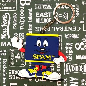 ラバーキーリング／SPAM スパミー スパム キーホルダー アメリカン雑貨 USA アメキャラ かわいい カギ ロゴ ファッション小物 SPAMMY　