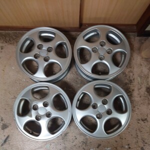 （中古）ダイハツ純正ホイール　４本セット　14×4.5J ＋45 PCD100/4H ハブ径54mm #DAIHATSU#14インチ#4 1/2J#４穴###