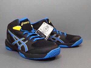 【タグ付】asics アシックス DUNKSHOT MB8 ダンクショットMB8 TBF139 9042 24.5cm ブラック×ブルー 送料別 バスケットボール ジュニア(札)