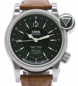 ★ORIS オリス フライトタイマー 7568 デイデイト 黒文字盤 裏スケ 自動巻き メンズ★