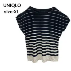 UNIQLO ユニクロ　シャツ　半袖　ボーダー　XL おしゃれ　大きめ