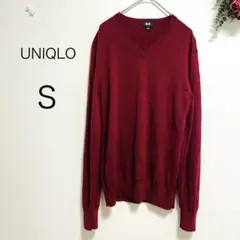 2006【UNIQLO】エクストラファインメリノVネックセーター(S)ウール