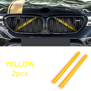 デザイン性UP♪ BMW フロントグリル 補強バー カバー 黄色 F11 523i 523d 528i 535i 550i xDrive ツーリング Mスポーツ 5シリーズ ワゴン