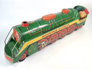 電池式ブリキ汽車玩具「MOUNTAIN EXPRESS」（増田屋/MODERN TOYS/走行難あり/要修理/昭和40年代?/レトロ/JUNK）