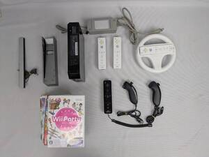 ☆1円スタート☆【通電OK】任天堂 ニンテンドーWii 本体　セット ブラック ゲーム機 RVL-001　すぐ遊べる　カセット８本