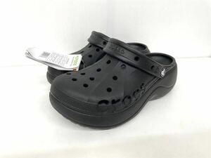 crocs クロックス 厚底 サンダル W7 23cm ブラック