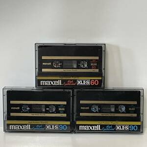 使用済み★maxell XLⅡ-S 90分×2 / 60分×1 計3本 ハイポジ マクセル XL2-S カセットテープ ハイポジション★218