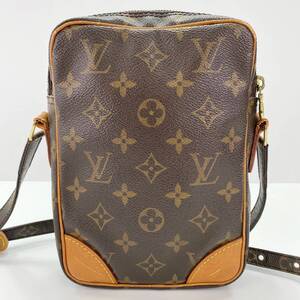 1円 ルイヴィトン Louis Vuitton ダヌーブ ショルダーバッグ PVC レザー ブラウン モノグラム YH556