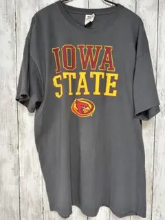 IOWA STATE 古着tシャツ  XL グレー　FRUITOFTHELOOM