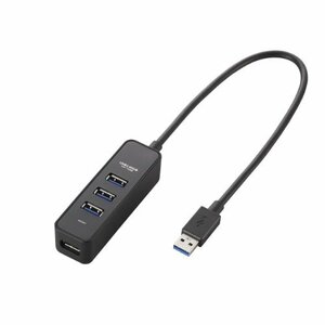 エレコム USBハブ USB3.0対応 マグネット付き バスパワー 4ポート ブラック PS4対応 U3H-T405BBK