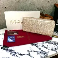 【未使用 超希少】Pelley Lusso シャークスキン 鮫 長財布 特殊染め