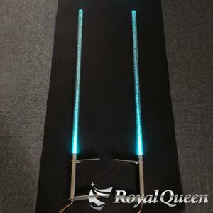 汎用 旗棒 コーナーポール 水泡 アクリル&ステンレス LED★ 25Φ 全長1100mm 25LED1 ★RGBコントローラー付 フラッグポール【RQCP21】