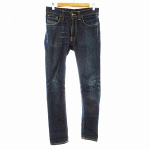 nudie jeans THE NAKED TRUTH ABOUT DENIM デニムパンツ ジーパン ジーンズ スリム ロゴボタン W29 L32 インディゴ /RO メンズ