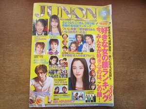 1904CS●JUNON ジュノン 2005.5●速水もこみち/小池徹平/小出恵介/仲間由紀恵/ガクト/柴咲コウ/市原隼人/キングコング/森山未來