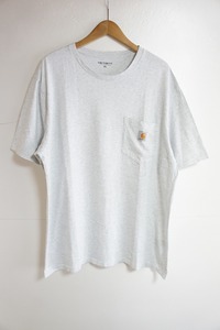 定番 Carhartt WIP カーハート S/S POCKET T-SHIRT ポケットTシャツ 半袖 カットソー 薄灰 アッシュグレー サイズXL 623M