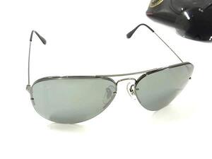 1円 ■極美品■ Ray-Ban レイバン RB3460 004/6G 59□13 3N サングラス メガネ 眼鏡 メンズ レディース シルバー系×ブラック系 FF6956