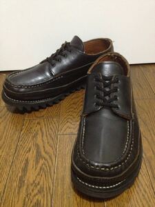 別注 RUSSELL MOCCASIN ラッセルモカシン オックスフォード トリプルヴァンプ オールブラック シャークソール 9E