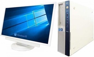 【サポート付き】【超大画面22インチ液晶セット】快速 美品 NEC MB-J Windows10 PC メモリー:8GB SSD:960GB