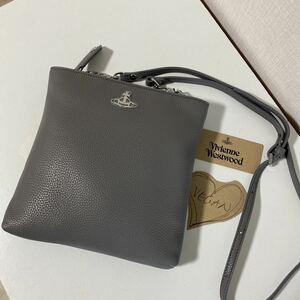 ★新品★Vivienne Westwood(ヴィヴィアンウエストウッド)/ショルダーバッグ/レザー/オーブ/グレー/結婚式/二次会/パーティー