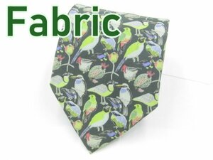 【ファブリック】 OC 811 ファブリック Fabric ネクタイ 緑色系 アニマル 鳥 プリント