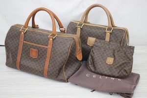 【行董】CELINE セリーヌ 3点 まとめ ハンドバッグ マカダム柄 ブランドバッグ ファッション AZ007BOM75