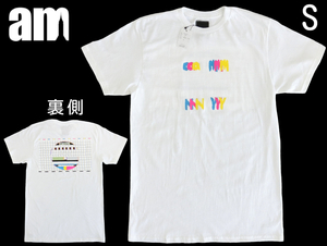 220407.004 【訳あり未使用】 am 定価7,150円 Sサイズ 綿100% 半袖ロゴTシャツ ホワイト 白 コットン エーエム SS20-TS019