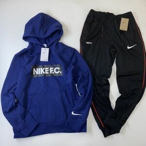 NIKE ナイキ F.C. ビッグロゴ 上下セット 紺黒 M CT2012-492/DH9667-010 23-0319-7-3/4