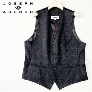 《JOSEPH ABBOUD ジョセフ アブード》新品 定価26,400円 軽量 ツイード感 ストレッチジャージーベスト ジレ L A9335