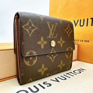 3836【ほぼ極美品】LOUIS VUITTON ルイヴィトン モノグラム ポルトフォイユエリーズ 三つ折り財布 Wホック ウォレット M61654/SP0072