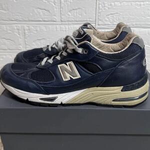 991●ニューバランス NB 991 英国製●9 1/2 27.5cm●イギリス製 made in UK●レザー 本革●メンズ●ネイビー