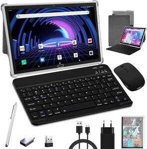 Tablet with Keyboard,2 in 1 Tablets, Android 2024 Newest 10.1 inch 64GB + Expand 海外 即決