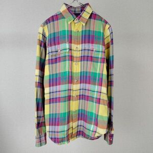 Polo Ralph Lauren ポロ　ラルフローレン　カラフル　チェック柄　総柄　シャツ　90s 古着　コットン