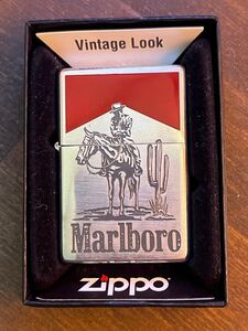 zippoジッポ ー2022年Marlboroマルボロ 日本上陸50周年記念懸賞品世界限定50個デザイン#3「Marlboro Man」貴重初期型シルバーカラーモデル 