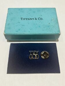 VINTAGE TIFFANY ヴィンテージ ティファニー TRY GOD ピンバッジ デッドストック シルバー 廃盤 ビンテージ ラペルピン バッチ ブローチ